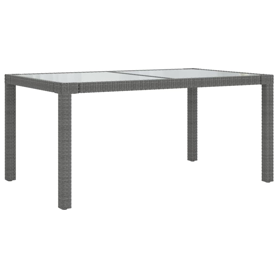 5-delige Tuinset met kussens poly rattan grijs