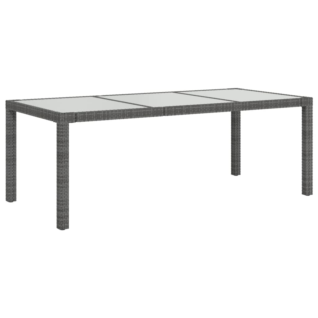 7-delige Tuinset met kussens poly rattan grijs