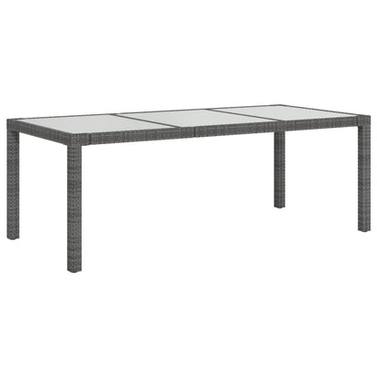 7-delige Tuinset met kussens poly rattan grijs