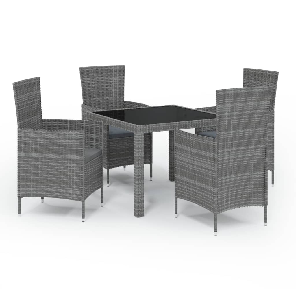 5-Delige Tuinset Met Kussens Poly Rattan 4