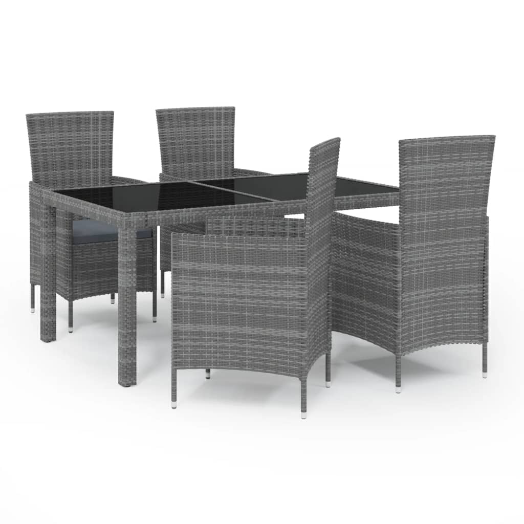 5-Delige Tuinset Met Kussens Poly Rattan 4