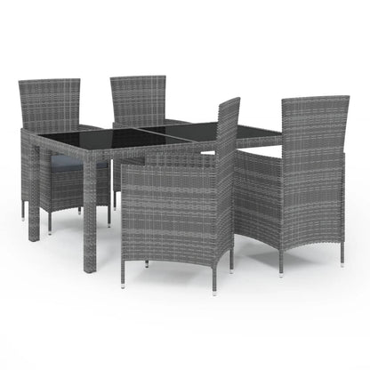 5-Delige Tuinset Met Kussens Poly Rattan 4