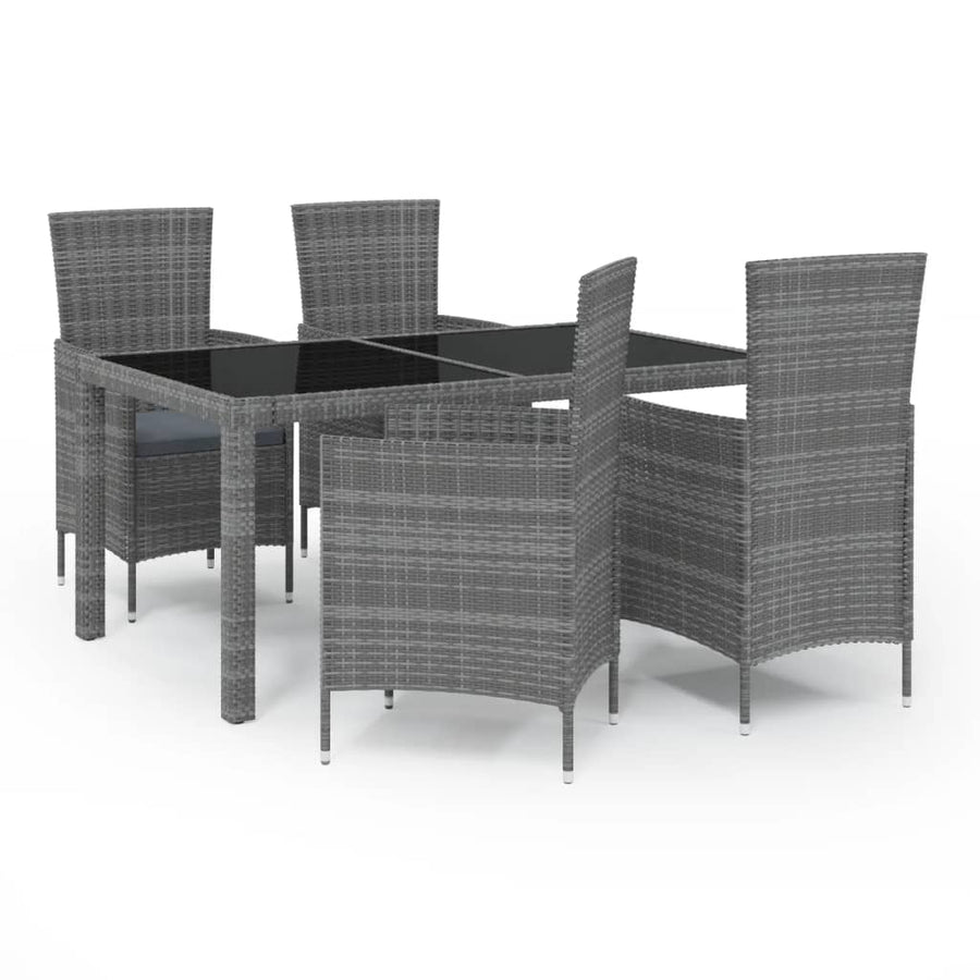 5-Delige Tuinset Met Kussens Poly Rattan 4