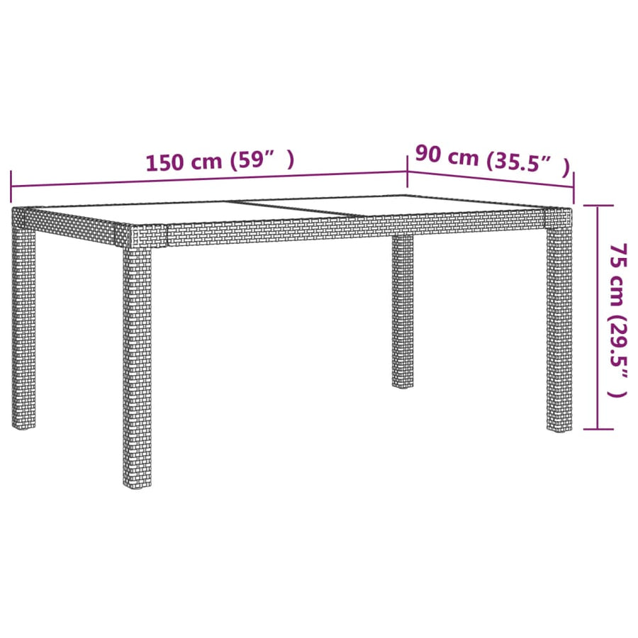 5-Delige Tuinset Met Kussens Poly Rattan 4