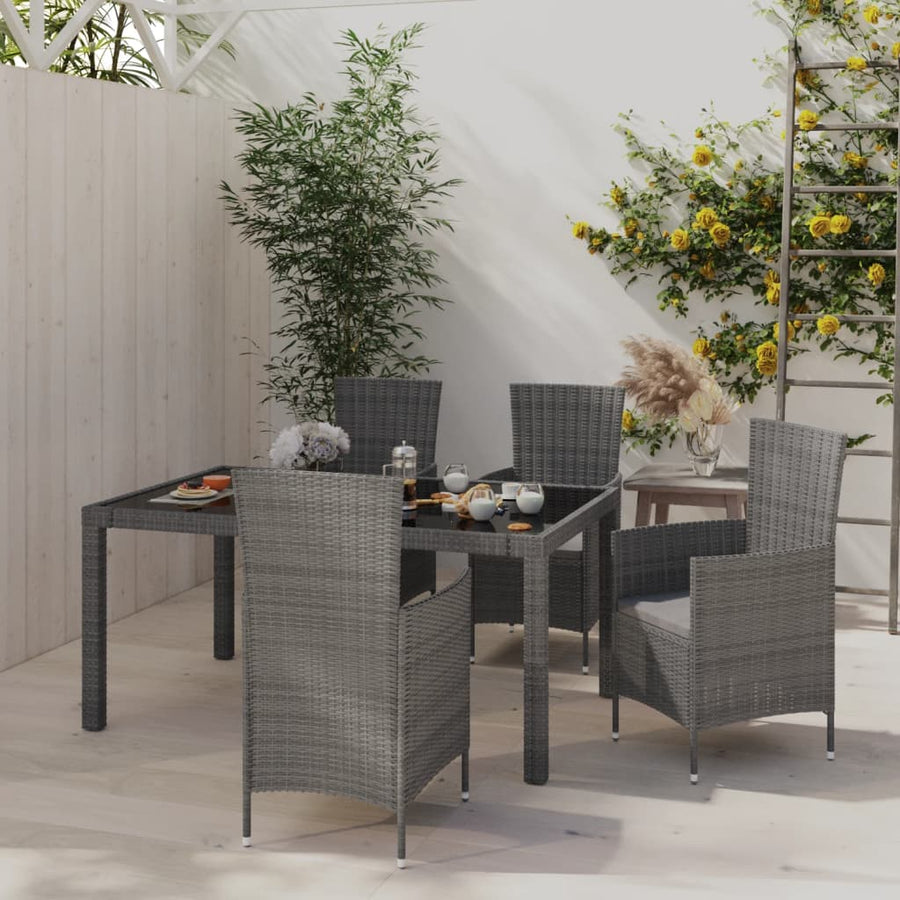 5-Delige Tuinset Met Kussens Poly Rattan 4