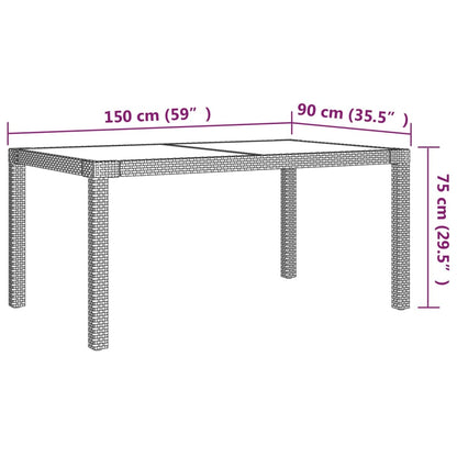 7-Delige Tuinset Met Kussens Poly Rattan 6