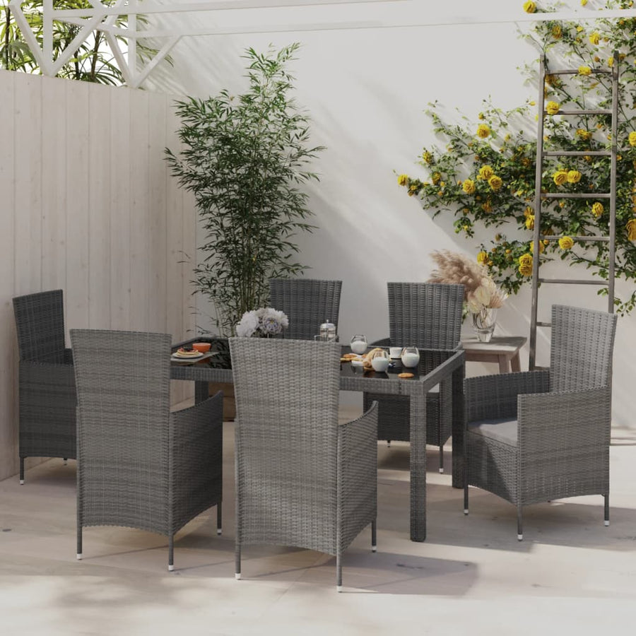 7-Delige Tuinset Met Kussens Poly Rattan 6