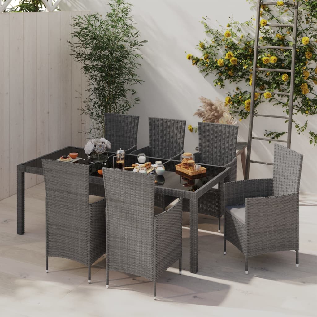 7-Delige Tuinset Met Kussens Poly Rattan 6