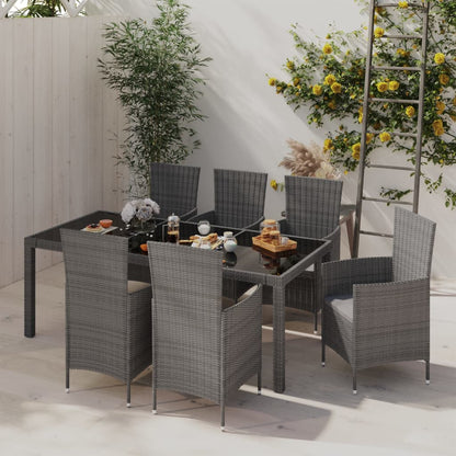 7-Delige Tuinset Met Kussens Poly Rattan 6
