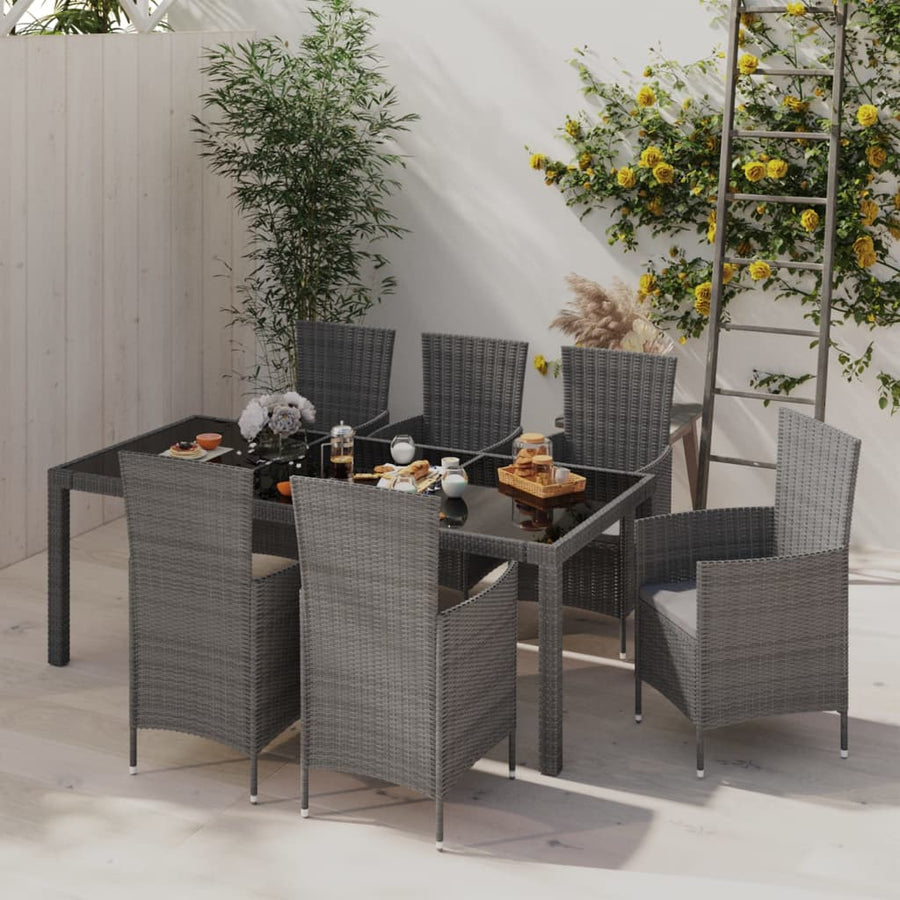 7-Delige Tuinset Met Kussens Poly Rattan 6
