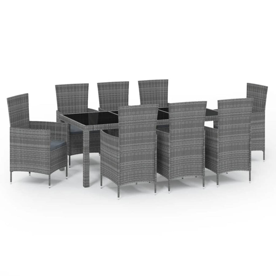 9-Delige Tuinset Met Kussens Poly Rattan 8