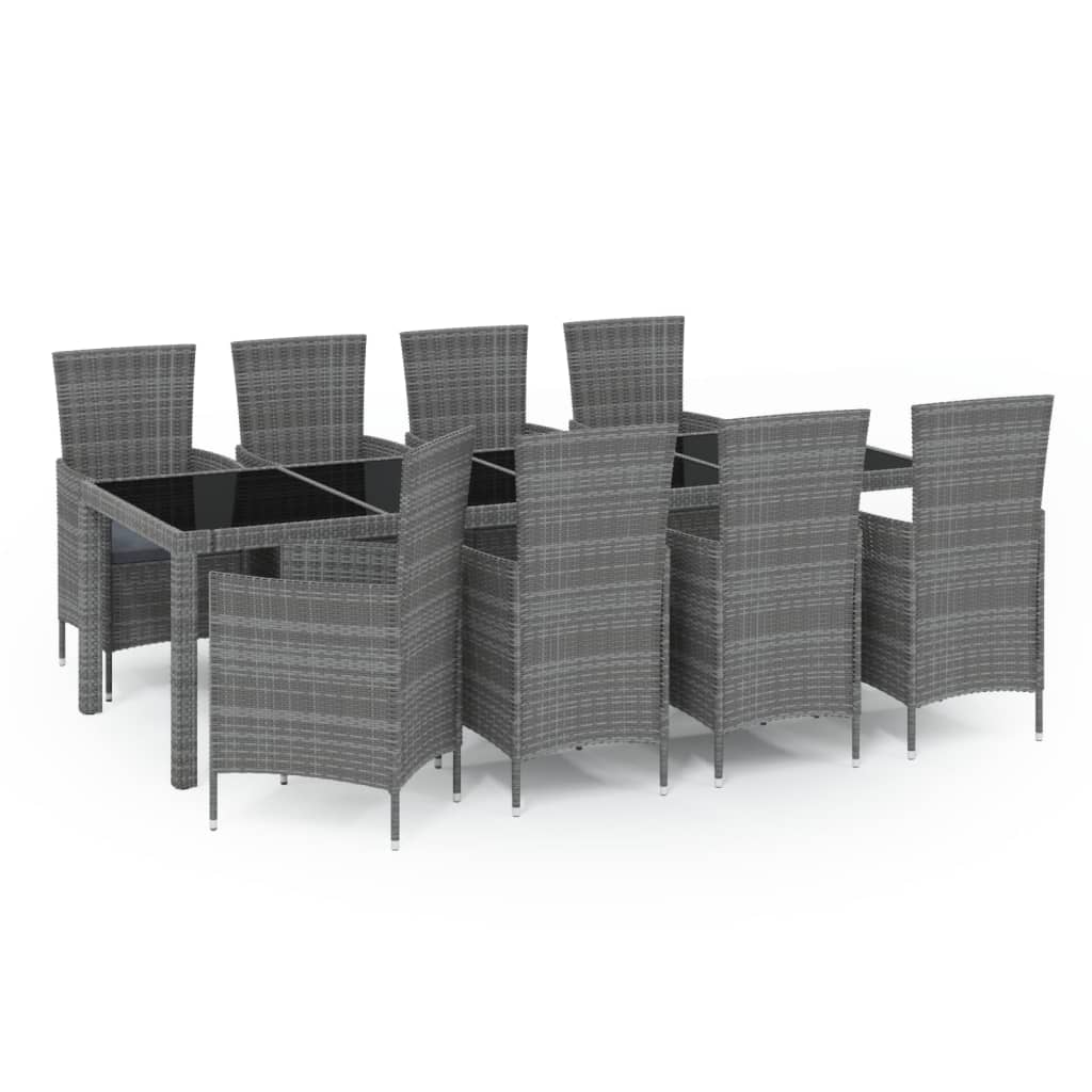 9-Delige Tuinset Met Kussens Poly Rattan 8
