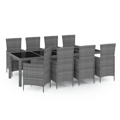 9-Delige Tuinset Met Kussens Poly Rattan 8