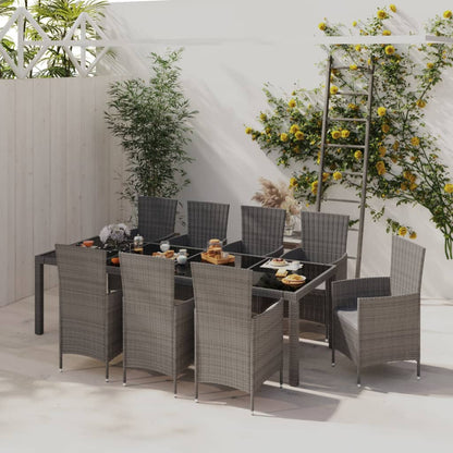 9-Delige Tuinset Met Kussens Poly Rattan 8