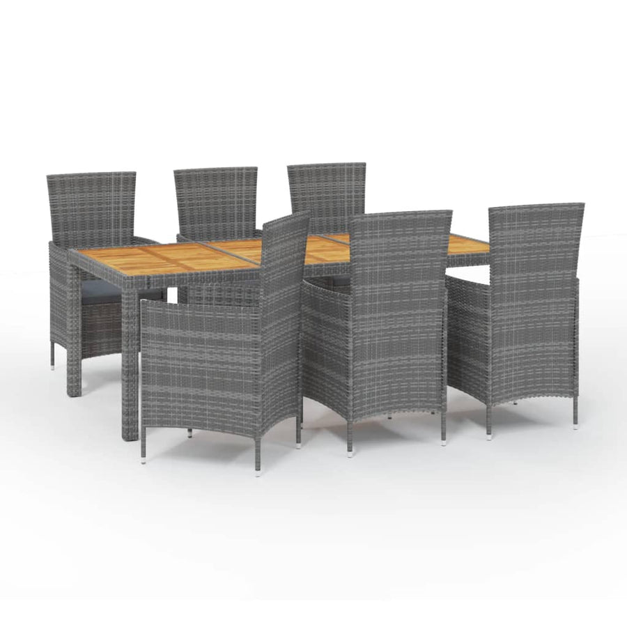 7-Delige Tuinset Met Kussens Poly Rattan 6