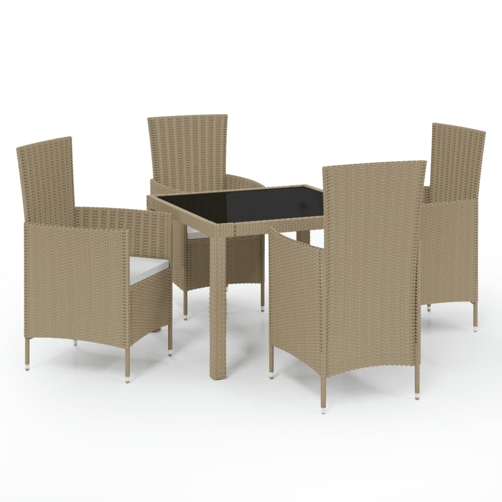 5-Delige Tuinset Met Kussens Poly Rattan 4
