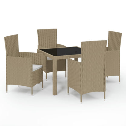 5-Delige Tuinset Met Kussens Poly Rattan 4