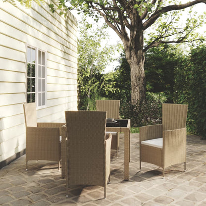 5-Delige Tuinset Met Kussens Poly Rattan 4