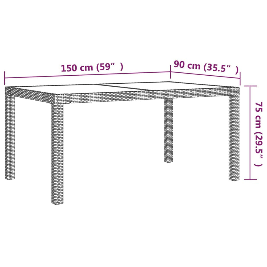 5-Delige Tuinset Met Kussens Poly Rattan 4