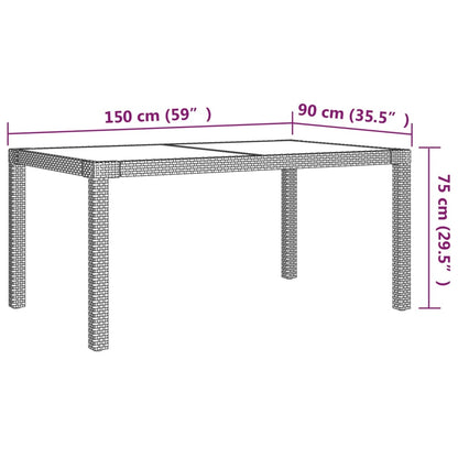 7-Delige Tuinset Met Kussens Poly Rattan 6