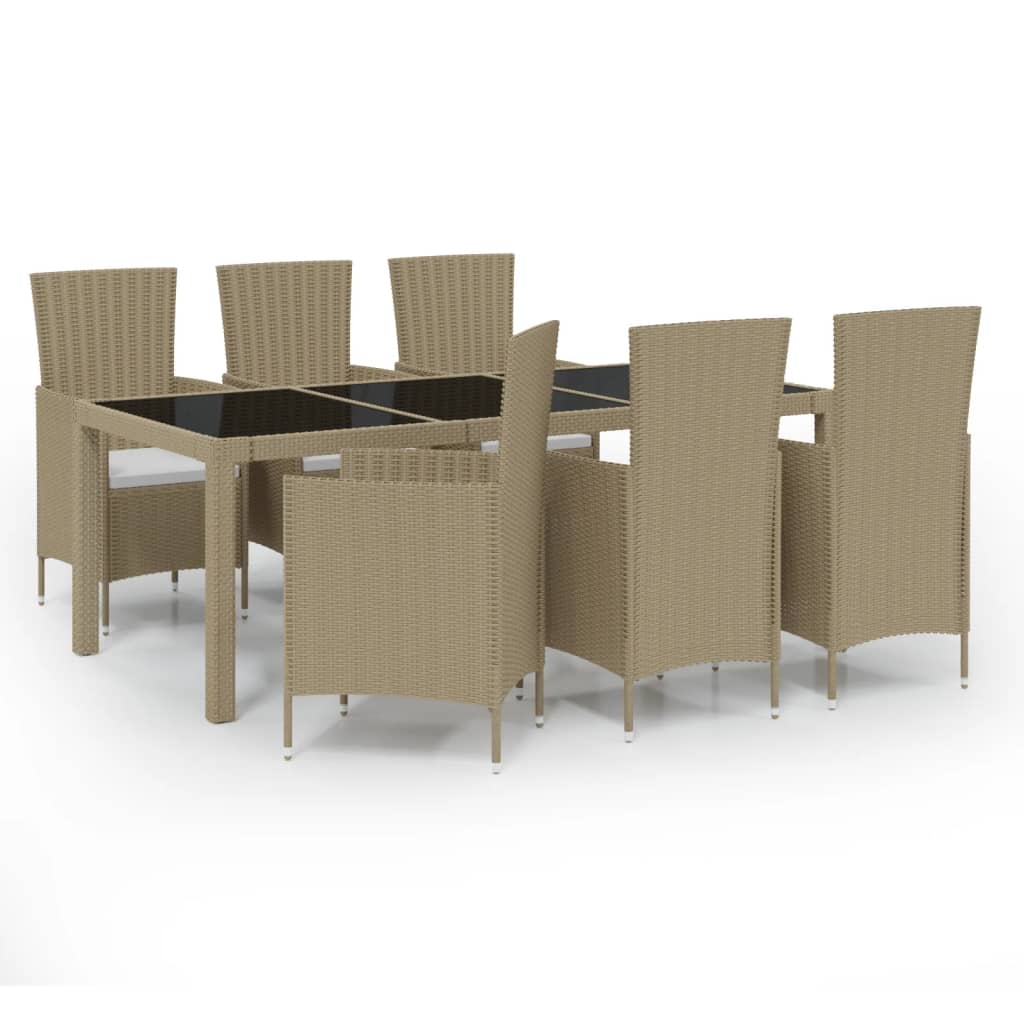 7-Delige Tuinset Met Kussens Poly Rattan 6