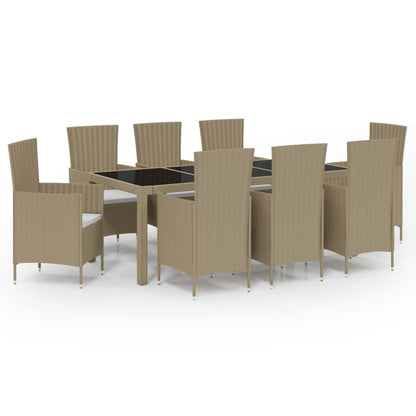 9-Delige Tuinset Met Kussens Poly Rattan 8