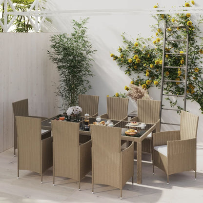 9-Delige Tuinset Met Kussens Poly Rattan 8