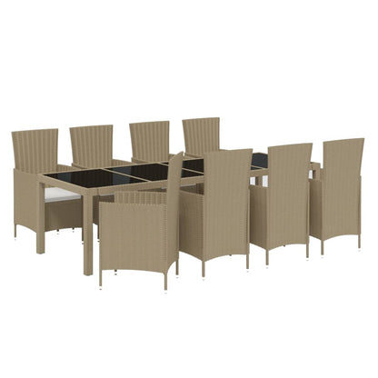 9-Delige Tuinset Met Kussens Poly Rattan 8