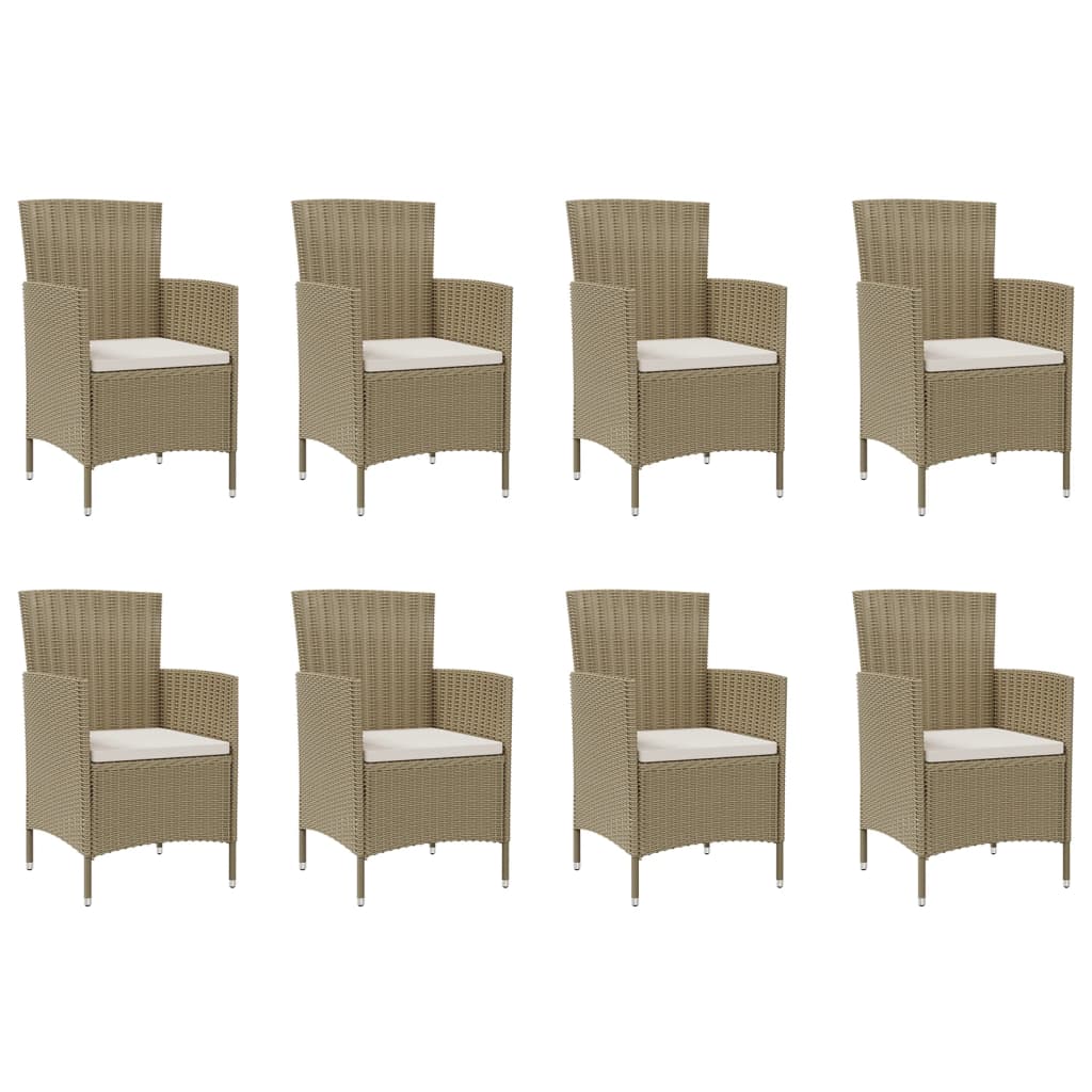9-Delige Tuinset Met Kussens Poly Rattan 8