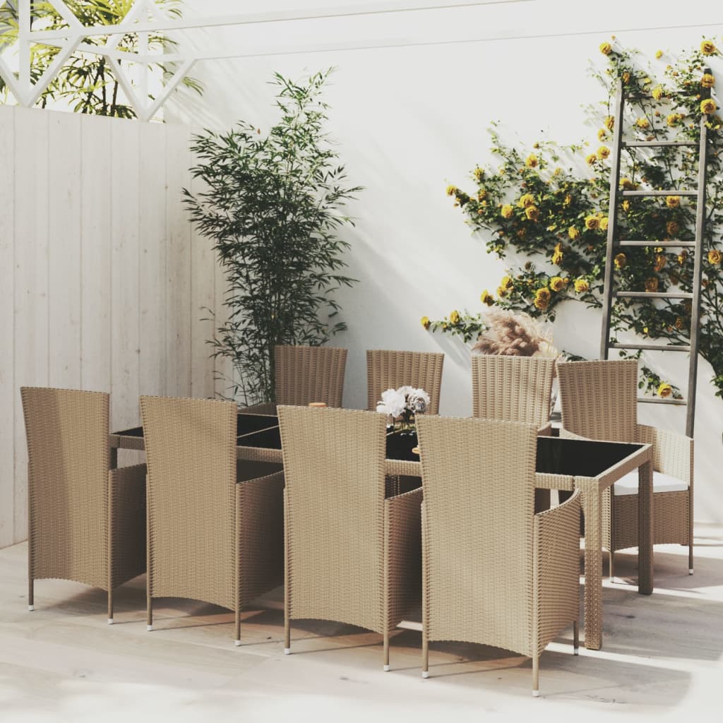 9-Delige Tuinset Met Kussens Poly Rattan 8