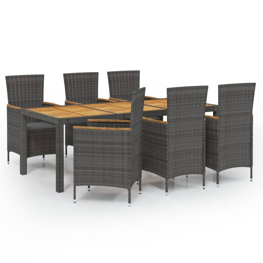 7-Delige Tuinset Met Kussens Poly Rattan 6