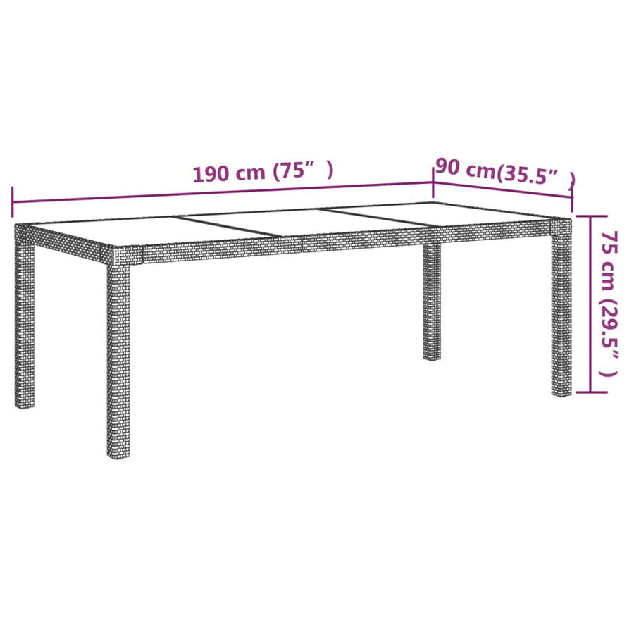 7-Delige Tuinset Met Kussens Poly Rattan 6