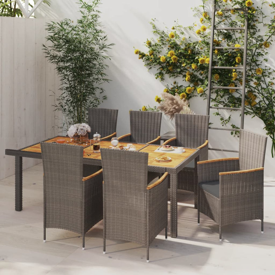 7-Delige Tuinset Met Kussens Poly Rattan 6