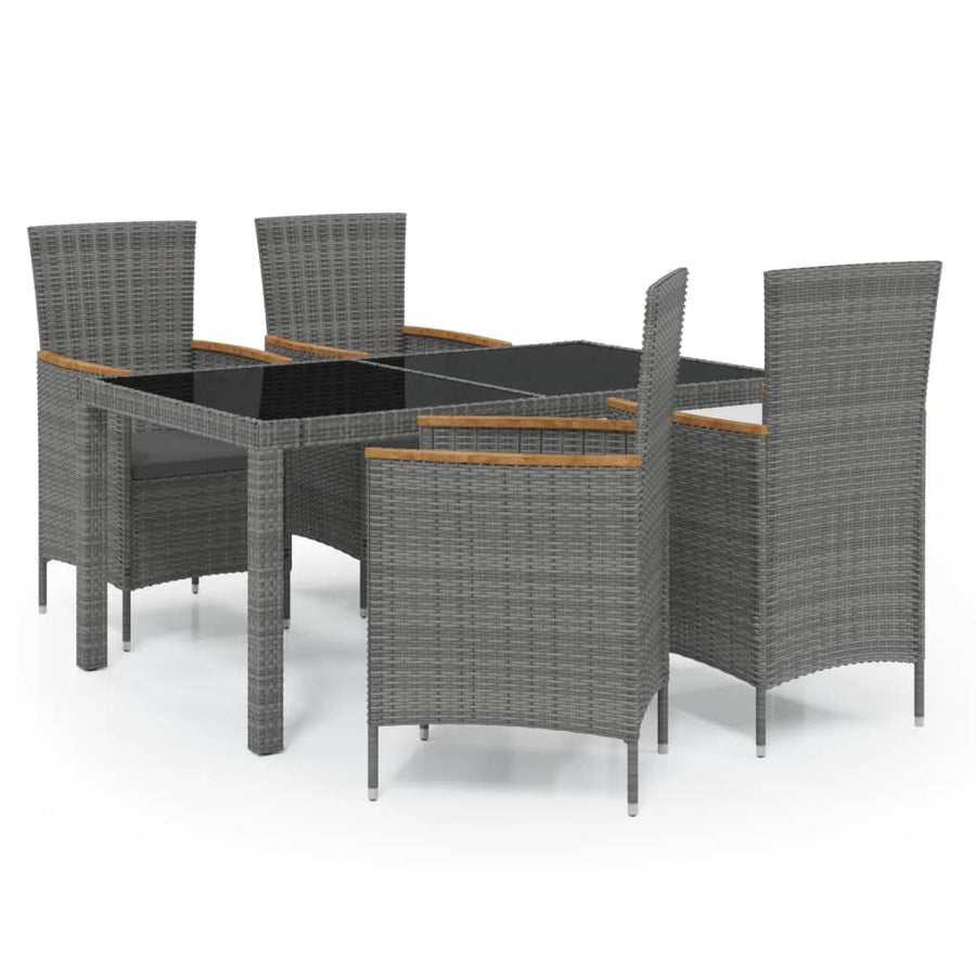 5-Delige Tuinset Met Kussens Poly Rattan 4