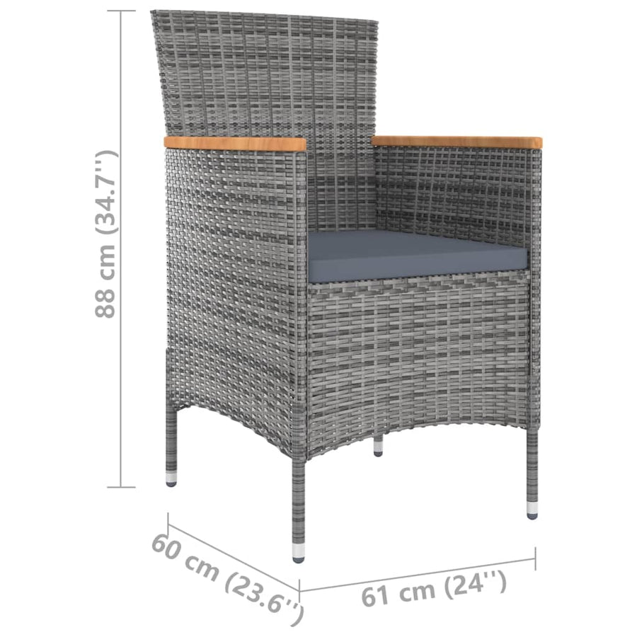 5-Delige Tuinset Met Kussens Poly Rattan 4