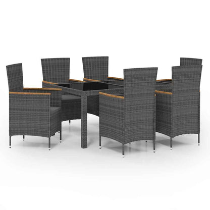 7-Delige Tuinset Met Kussens Poly Rattan En 6