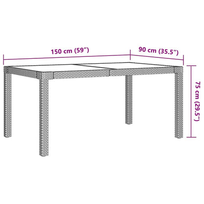 7-Delige Tuinset Met Kussens Poly Rattan En 6