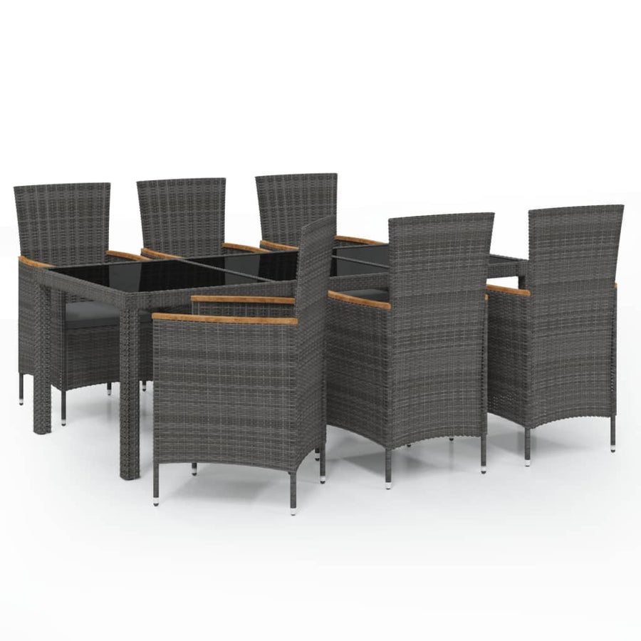 7-Delige Tuinset Met Kussens Poly Rattan En 6