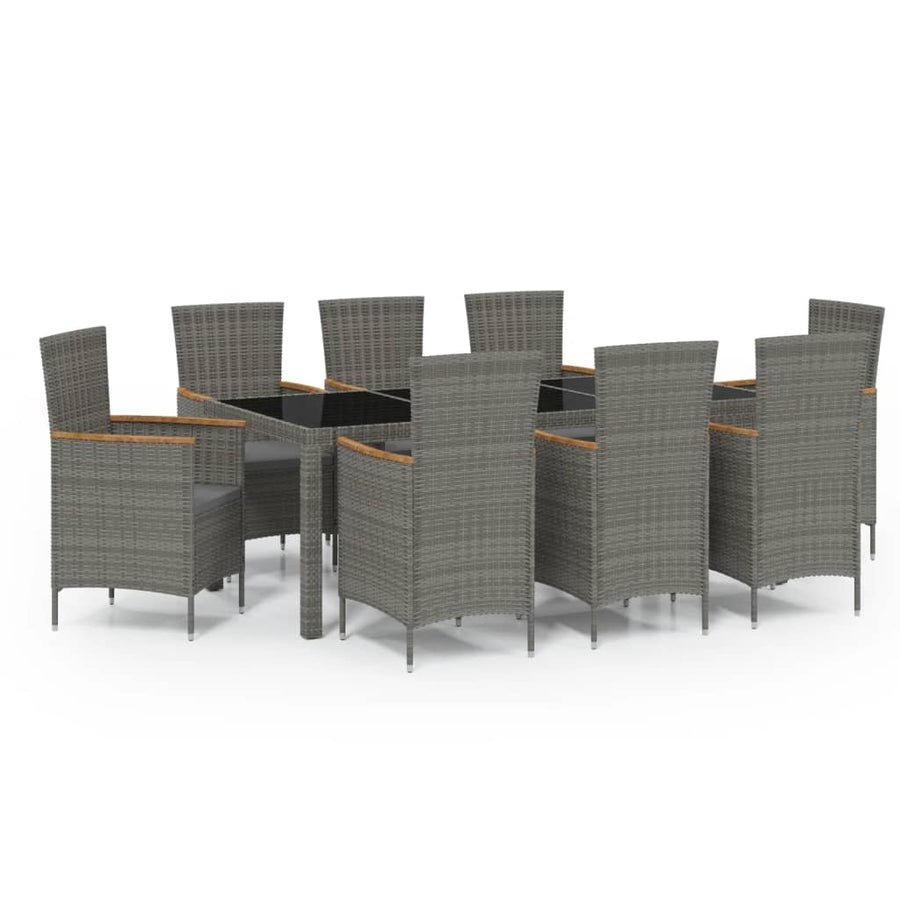 9-Delige Tuinset Met Kussens Poly Rattan 8