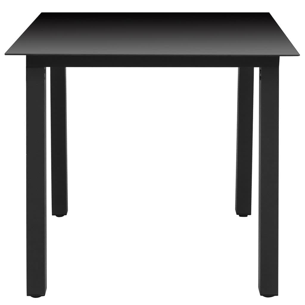 -Delige Tuinset Met Kussens Poly Rattan 5 80 cm tafellengte Zwart