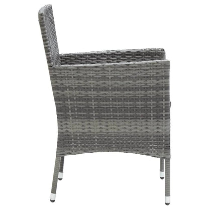 -Delige Tuinset Met Kussens Poly Rattan 7 150 cm tafellengte Grijs