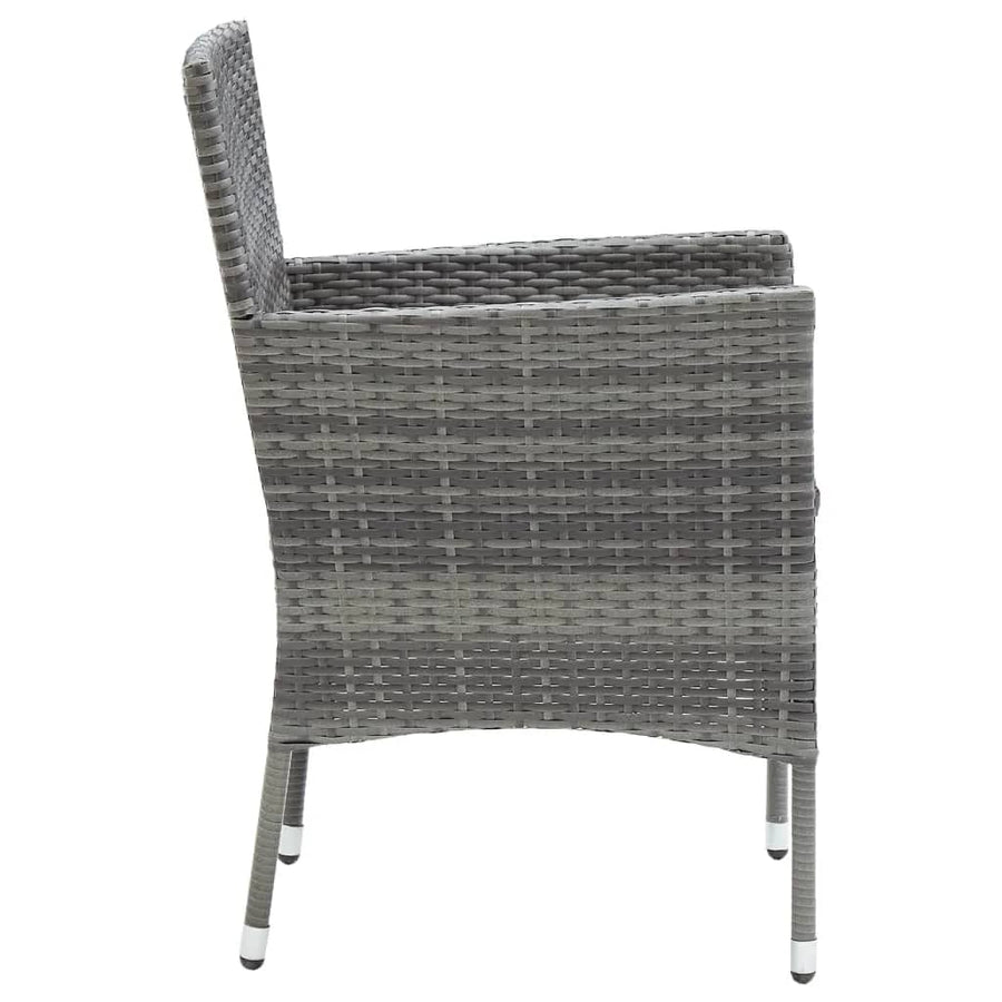 -Delige Tuinset Met Kussens Poly Rattan 7 150 cm tafellengte Grijs