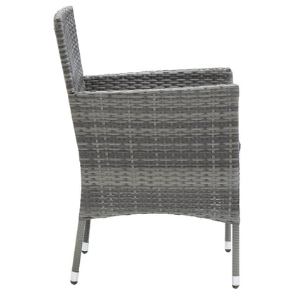 -Delige Tuinset Met Kussens Poly Rattan 9 190 cm tafellengte Grijs