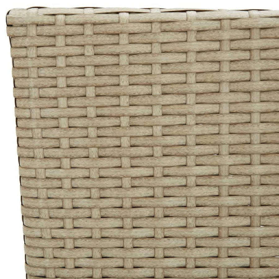 7-Delige Tuinset Met Kussens Poly Rattan Beige 190 cm tafellengte