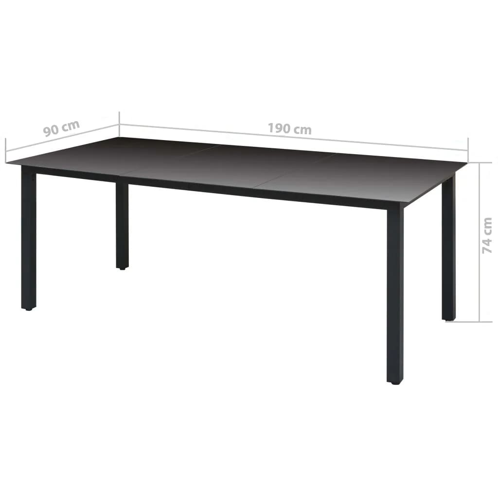-Delige Tuinset Met Kussens Poly Rattan 9 190 cm tafellengte Bruin