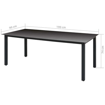 -Delige Tuinset Met Kussens Poly Rattan 9 190 cm tafellengte Bruin