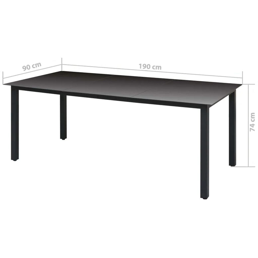 -Delige Tuinset Met Kussens Poly Rattan 9 190 cm tafellengte Bruin