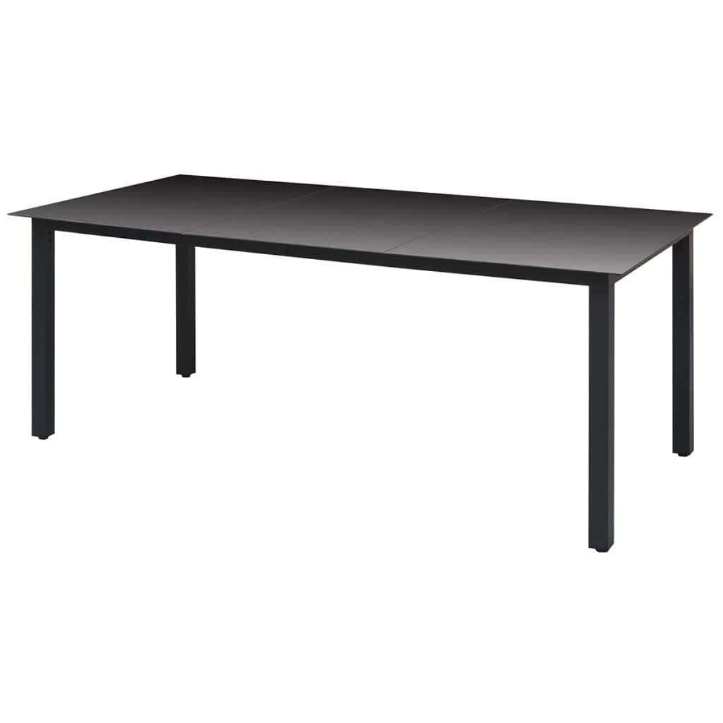 9-Delige Tuinset Met Kussens Poly Rattan Zwart 190 cm tafellengte Zwart en bruin