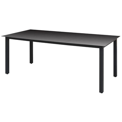 9-Delige Tuinset Met Kussens Poly Rattan Zwart 190 cm tafellengte Zwart en bruin