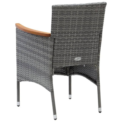 -Delige Tuinset Met Kussens Poly Rattan 7 150 cm tafellengte Grijs en bruin